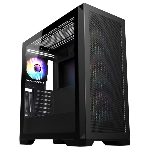 CIT Creator Black Full Tower ATX/ E-ATX Case with Tempered Glass Side Panel