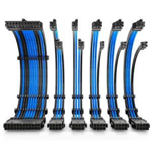 Antec Black/Blue PSU Extension Cable Kit - 6 Pack (1x 24 Pin
