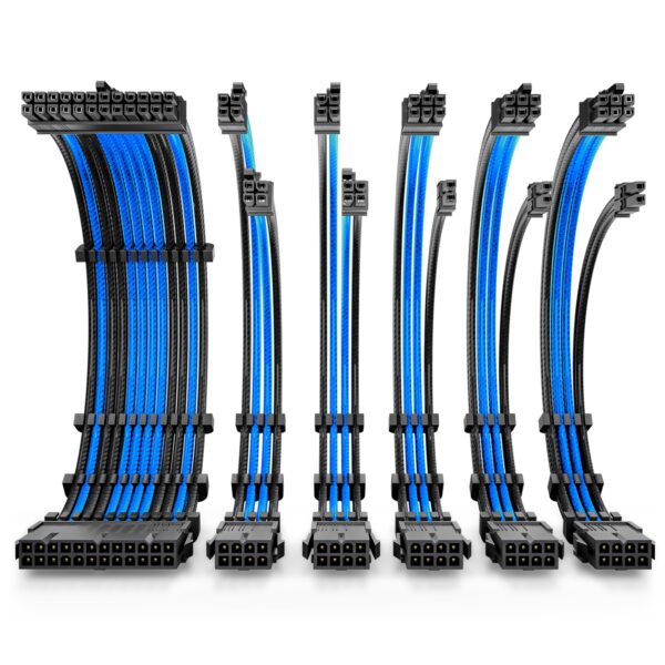 Antec Black/Blue PSU Extension Cable Kit - 6 Pack (1x 24 Pin