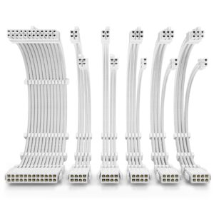 Antec White PSU Extension Cable Kit - 6 Pack (1x 24 Pin