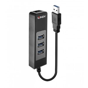 LINDY 43176 USB 3.0 Hub & Gigabit Ethernet Converter