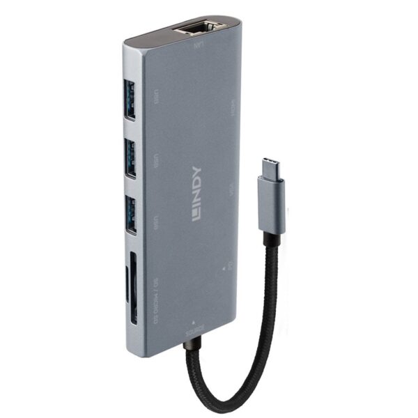 LINDY 43278 DST-Mini Plus USB-C Laptop Mini Docking Station with 4K HDMI
