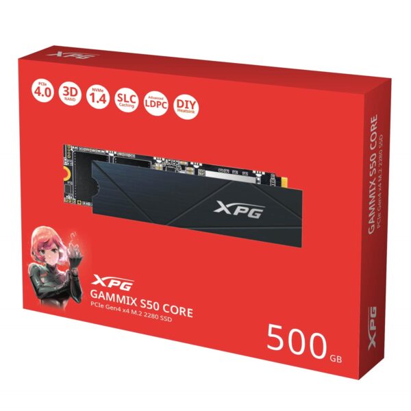 Adata GAMMIX S50 CORE (SGAMMIXS50C-500G-CS} 500GB PCIe Gen4 x4 M.2 2280 Solid State Drive