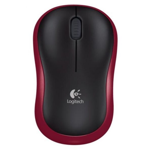 Logitech M185 Wireless Black & Red Mouse