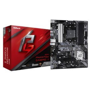 ASRock B550 Phantom Gaming 4 Super Alloy AMD AM4 Socket Motherboard