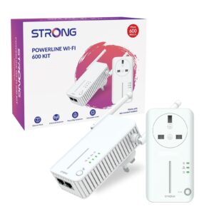 Strong POWERLWF600DUOUK AV600 WI-FI Passthrough Powerline Kit (2 Pack)