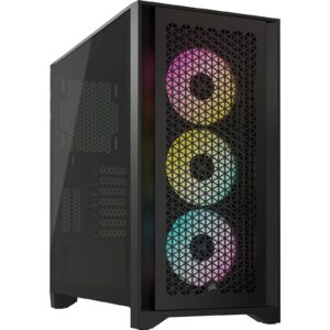 Corsair iCUE 4000D RGB Airflow Mid-Tower PC Case - Black