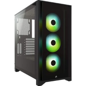 Corsair iCUE 4000X RGB Tempered Glass Mid-Tower ATX PC Case - Black