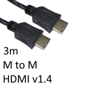 HDMI 1.4 (M) to HDMI 1.4 (M) 3m Black OEM Display Cable