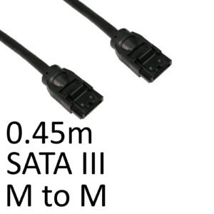 Locking SATA III (M) to Locking SATA III (M) 0.45m Black OEM Internal Data Cable