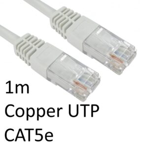 RJ45 (M) to RJ45 (M) CAT5e 1m White OEM Moulded Boot Copper UTP Network Cable