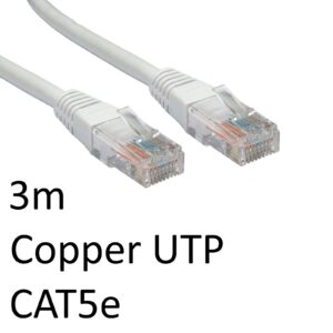 RJ45 (M) to RJ45 (M) CAT5e 3m White OEM Moulded Boot Copper UTP Network Cable