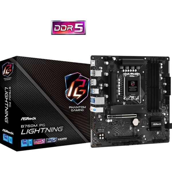 ASRock B760M PG Lightning Intel 1700 Socket Motherboard