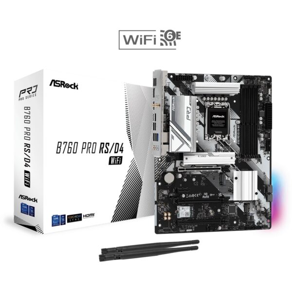 ASRock B760 Pro RS/D4 WiFi Intel 1700 Socket Motherboard