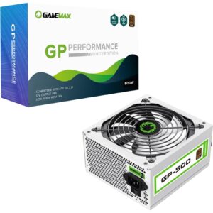 GameMax GP-500 500W 80 Plus Bronze Certified Power Supply Unit with Ultra Silent 140mm White Fan