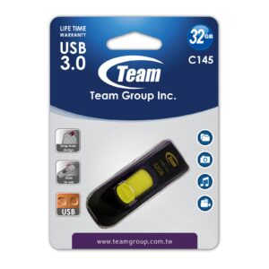 Team C145 32GB USB 3.0 Yellow USB Flash Drive