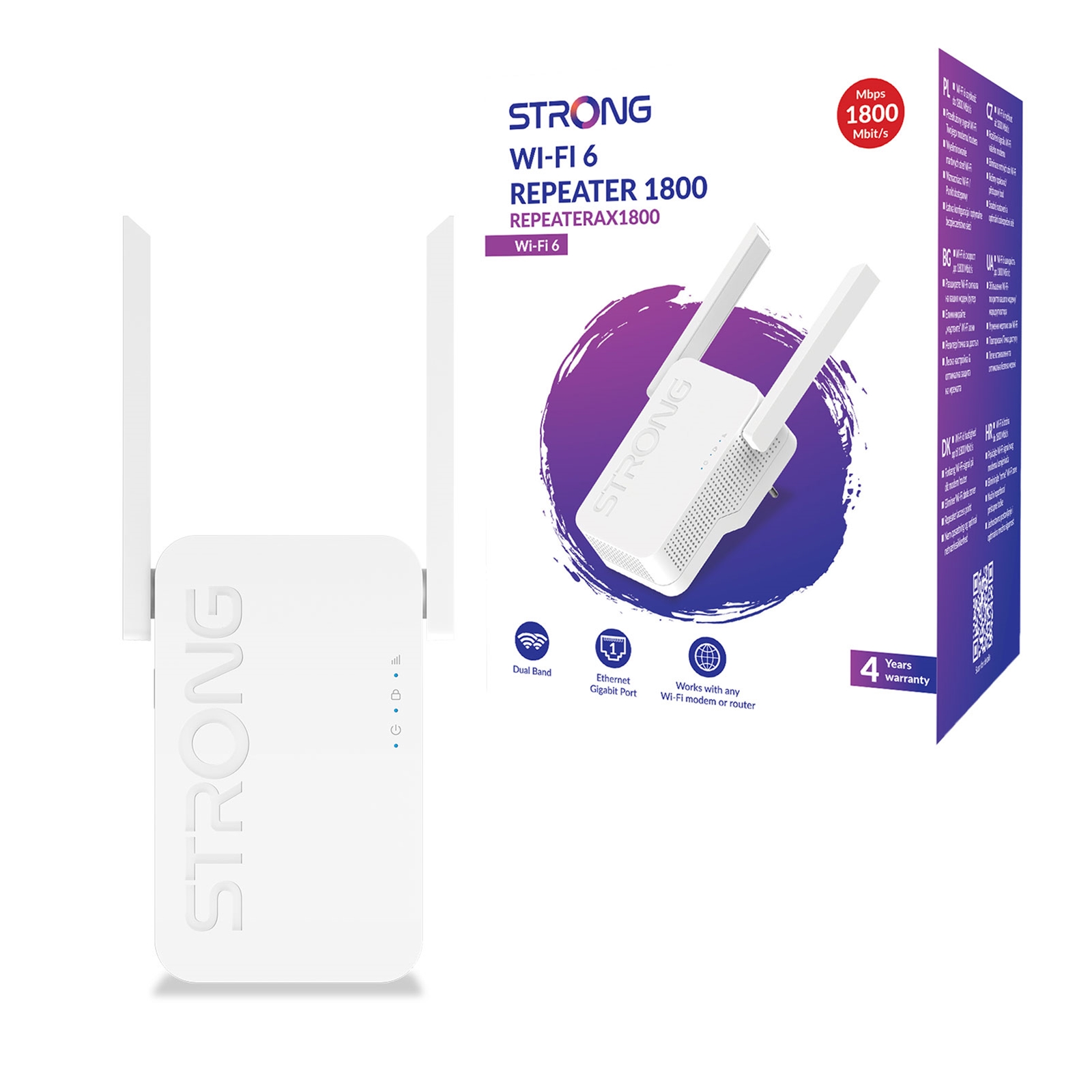 Strong REPEATERAX1800UK AX1800 WI-FI Range Extender/Repeater - My CMS Strong REPEATERAX1800UK AX1800 WI-FI Range Extender/Repeater