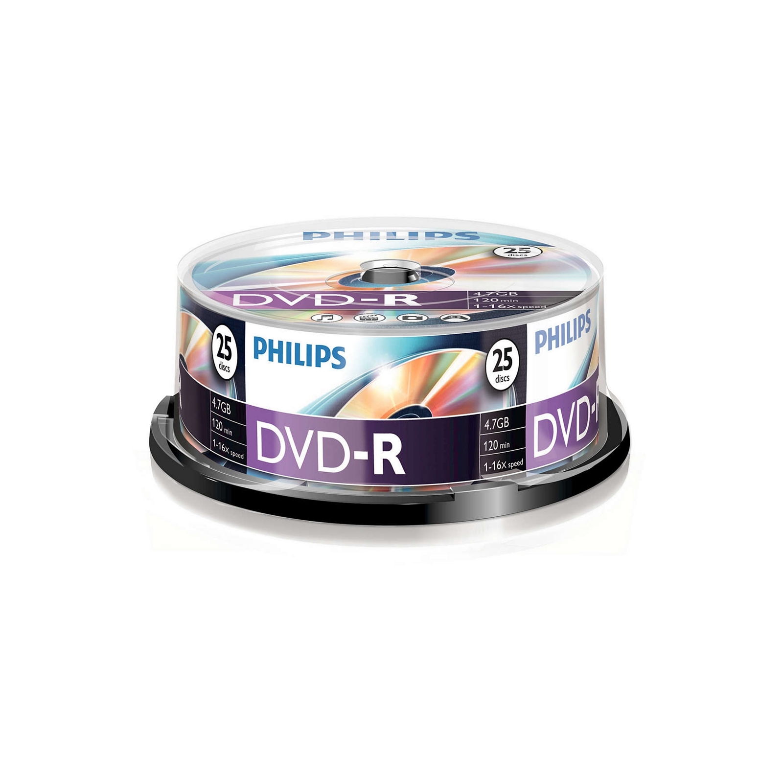 Philips DVD-R 16X 25 PK Spindle - My CMS Philips DVD-R 16X 25 PK Spindle