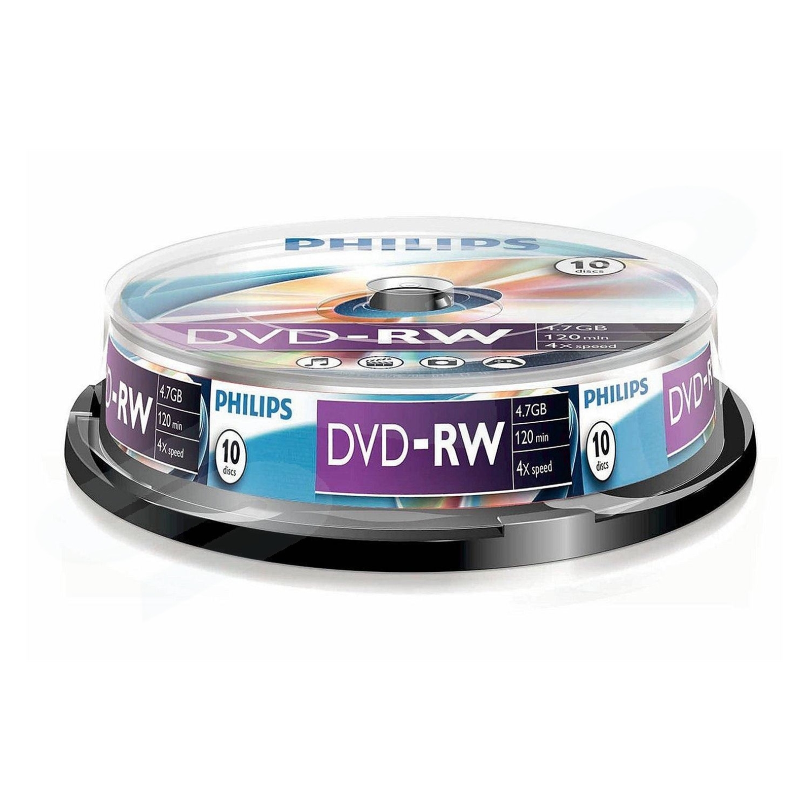 Philips DVD-RW 4X 10PK Spindle - My CMS Philips DVD-RW 4X 10PK Spindle