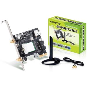 Gigabyte GC-WB1733D-I Intel Wireless AC1750 Dual Band PCI-Express WiFi Card with Bluetooth 5.0 c/w Antenna - My CMS Gigabyte GC-WB1733D-I Intel Wireless AC1750 Dual Band PCI-Express WiFi Card with Bluetooth 5.0 c/w Antenna