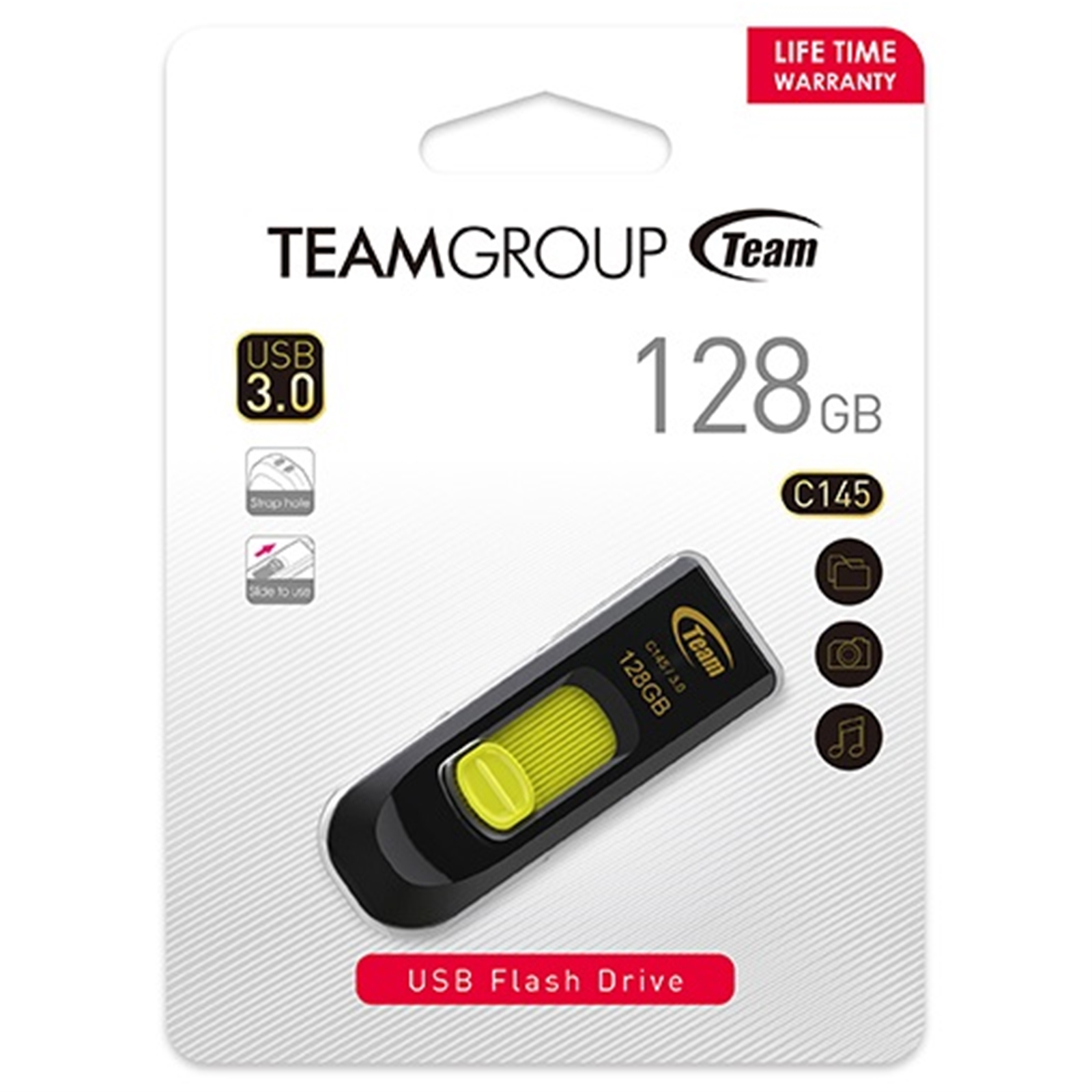 Team C145 128GB USB 3.0 Yellow USB Flash Drive - My CMS Team C145 128GB USB 3.0 Yellow USB Flash Drive