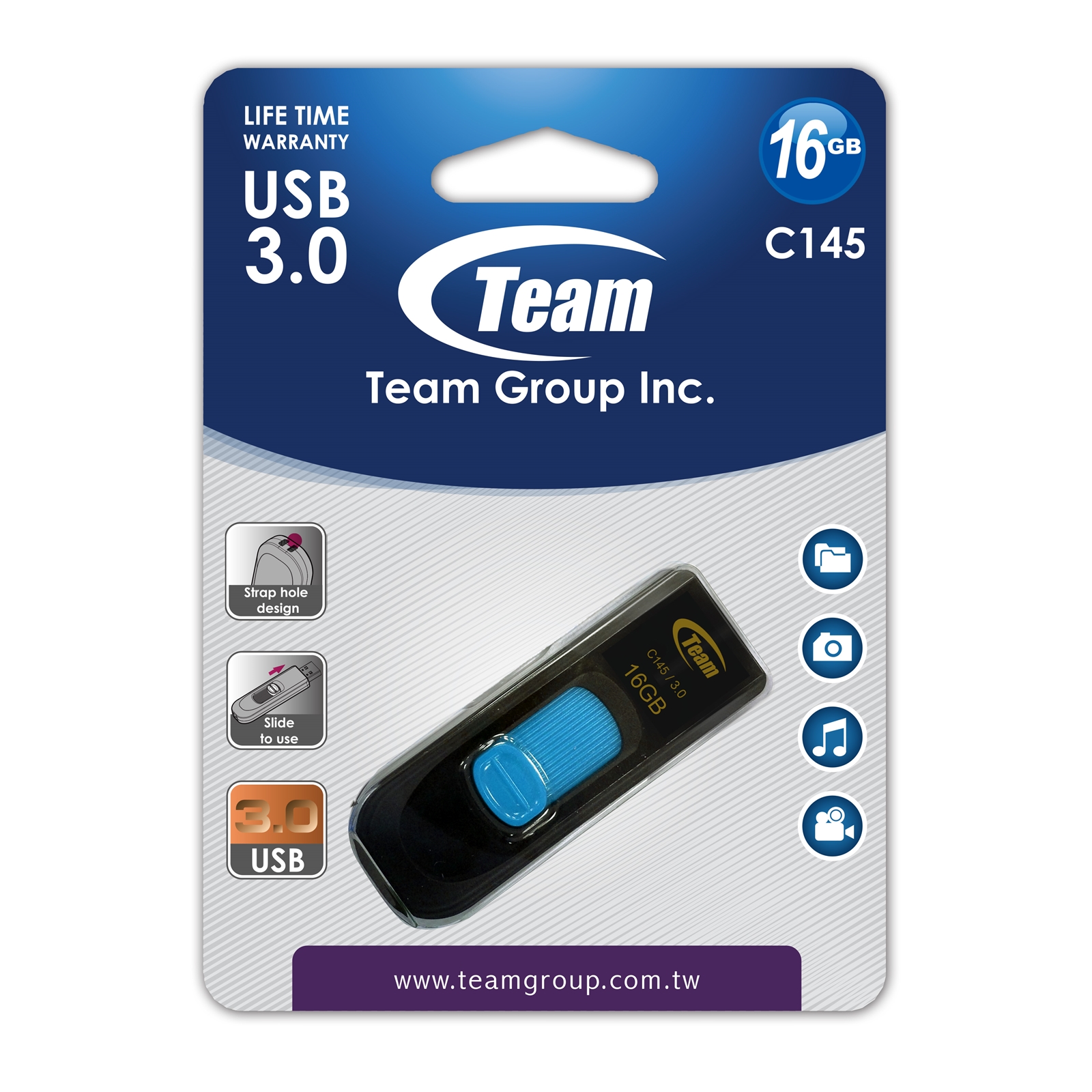 Team 16GB USB 3.0 Blue USB Flash Drive - My CMS Team 16GB USB 3.0 Blue USB Flash Drive