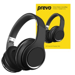 Prevo A6-ANC Active Noise Cancelling (ANC) Wireless Headphones with Bluetooth 5.4