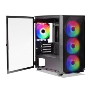 Tecware Forge M Omni Micro-ATX Case - Key-Lockable Tempered Glass