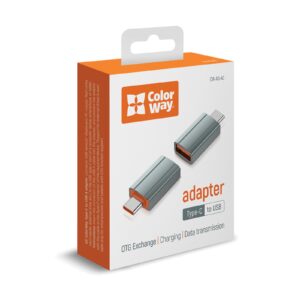 ColorWay Grey Adapter USB-A To Type-C - My CMS ColorWay Grey Adapter USB-A To Type-C