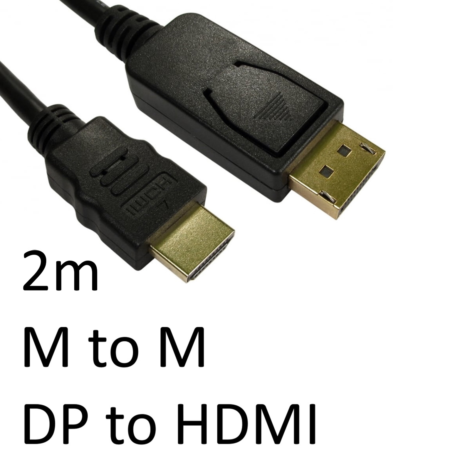 DisplayPort (M) to HDMI (M) 2m Black OEM Display Cable - My CMS DisplayPort (M) to HDMI (M) 2m Black OEM Display Cable