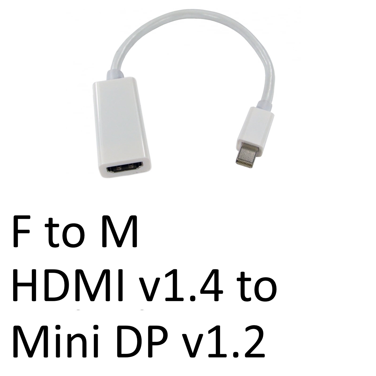 Mini DisplayPort (M) to HDMI (F) White OEM Converter Adapter - My CMS Mini DisplayPort (M) to HDMI (F) White OEM Converter Adapter