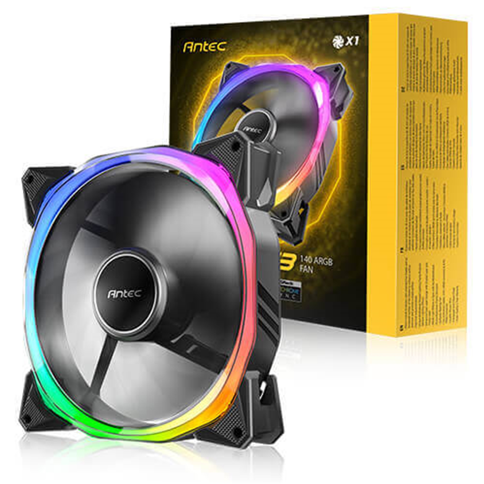 Antec Fusion T3 140mm ARGB PWM Case Fan - Hydraulic Bearing - My CMS Antec Fusion T3 140mm ARGB PWM Case Fan - Hydraulic Bearing