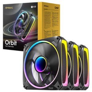 Antec Orbit 120 ARGB 120 mm PWM Fan Triple Pack - 120 mm x 28 mm - My CMS Antec Orbit 120 ARGB 120 mm PWM Fan Triple Pack - 120 mm x 28 mm