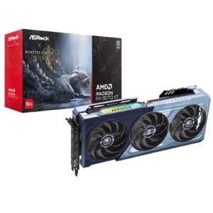 ASRock AMD Radeon RX 9070 XT Monster Hunter Wilds Edition 16GB GDDR6 Graphics Card