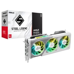 ASRock AMD Radeon RX 9070 XT Steel Legend 16GB GDDR6 Graphics Card