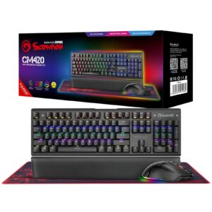 Marvo Scorpion CM420-UK 3-in-1 RGB Mechanical Keyboard