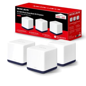 Mercusys Halo H50G (3-pack) AC1900 Whole Home Mesh Wi-Fi System - My CMS Mercusys Halo H50G (3-pack) AC1900 Whole Home Mesh Wi-Fi System