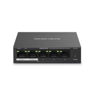 Mercusys MS105GP 5-Port Gigabit Desktop Switch with  4-Port PoE+