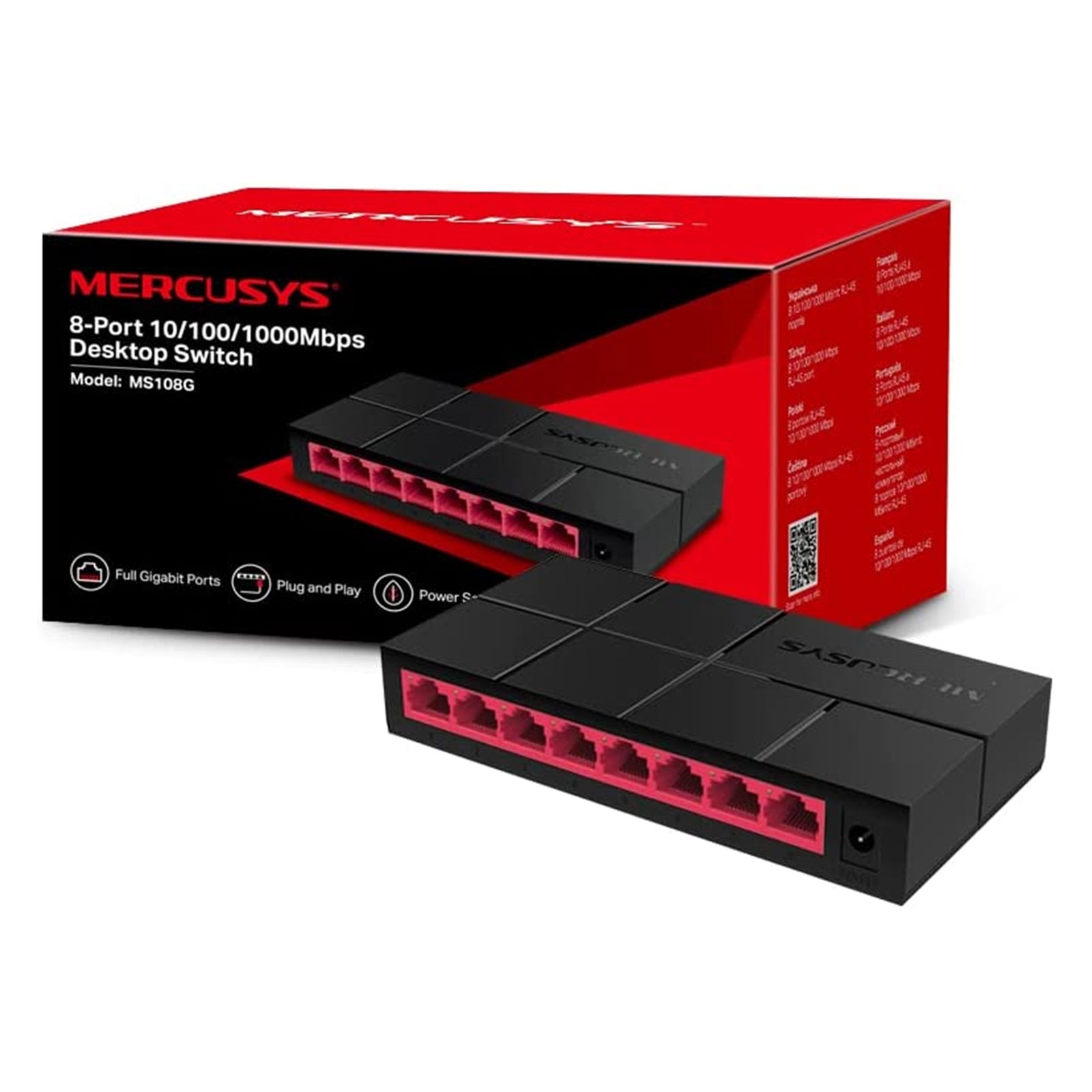 Mercusys MS108G 8 Port Gigabit Ethernet Network Switch - My CMS Mercusys MS108G 8 Port Gigabit Ethernet Network Switch