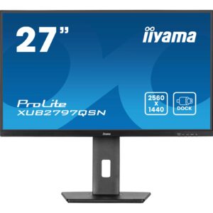 iiyama ProLite XUB2797QSN-B2 27" QHD IPS technology panel with USB-C dock and RJ45 (LAN)