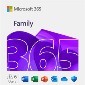 Microsoft 365 Family Medialess Latest Version - 1 Year Subscription 6 Users